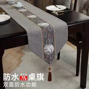 Водонепроницаемый новый китайский стиль настольный флаг чайная церемония дзен чайный коврик чайный стол ткань длинная полоса скатерть китайский стиль скатерть 33x80cm