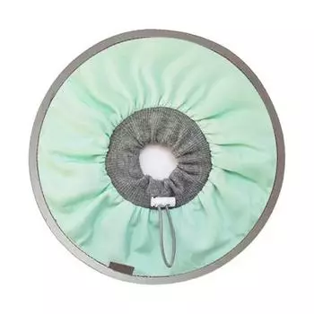 Водонепроницаемый ошейник для восстановления кошек, защитный ошейник для кошек после операции, чтобы остановить облизывание и царапание, регулируемый мягкий конус для ухода за ранами S зелёный