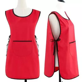 Водонепроницаемый парикмахерский фартук с большими карманами, устойчивый к обрастанию, парикмахерский плащ, устойчивый к масляным пятнам, боковой обвязочный жилет для парикмахера чёрный