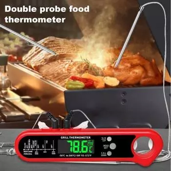 Водонепроницаемый пищевой термометр зонд цифровой дисплей высокоточный складной дизайн функция открывалки для бутылок беспроводной термометр для мяса питание от батареи