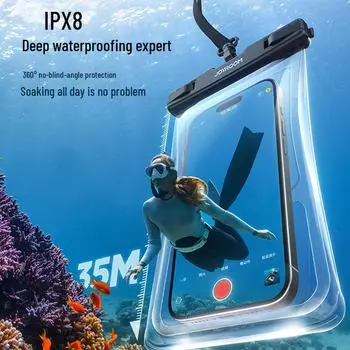 Водонепроницаемый плавающий чехол для телефона Jiletang с подушкой безопасности для активного отдыха Classic Style белый