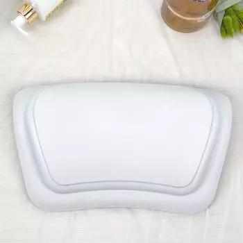 Водонепроницаемый подголовник для ванны Удобная подушка для ванны Подставка для головы Поддержка шеи белый