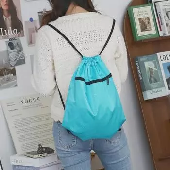 Водонепроницаемый полиэстеровый рюкзак с завязками и напечатанным логотипом для марафонских спортивных мероприятий