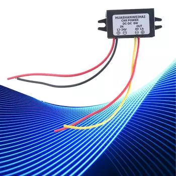Водонепроницаемый понижающий преобразователь 12 ~ 24 В в 8 В, 1 А, модуль преобразователя питания для автомобильного светодиодного дисплея, двигателя