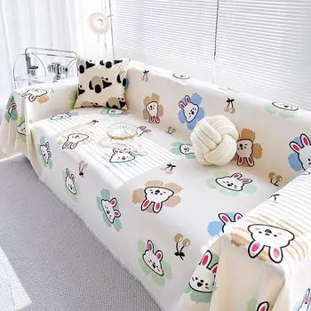 Водонепроницаемый простой мультяшный диванный полотенце шенилловый чехол для дивана ткань против царапин чехол для дивана чехол для дивана 180*130cm