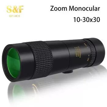 Водонепроницаемый противотуманный зум-монокуляр ночного видения 10-30x40 мм Hd монокулярный телескоп для наблюдения за птицами, охоты, пешего туризма, путешествий Standard