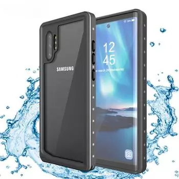Водонепроницаемый прозрачный чехол с защитой IP68 для Galaxy S22 S21 S20 Note 20 Ultra S10 Plus Note 10 9 8, противоударный жесткий чехол для подводного плавания Samsung Note 10 Plus чёрный