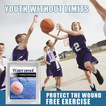 Водонепроницаемый прозрачный пластырь для кожи, переносная защита для купания и плавания, водонепроницаемый переносной пластырь One Size синий