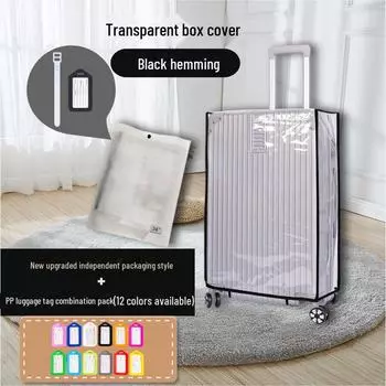 Водонепроницаемый прозрачный защитный чехол из ПВХ для багажа и набор бирок 18 inch