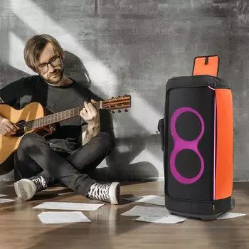 Водонепроницаемый пылезащитный чехол из нейлоновой ткани, многофункциональная сумка с боковым карманом для хранения для динамика JBL Partybox Ultimate чёрный