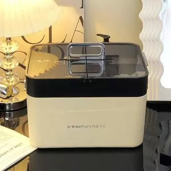 Водонепроницаемый ящик для хранения лекарств для всей семьи, большой вместительный медицинский шкаф, большая таблетница, хранение таблеток чёрный/кремовый