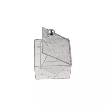 Водонепроницаемый ящик для хранения пуховки для пудры квадратный косметичка косметический диспенсер для ватных дисков ванная комната серебряный