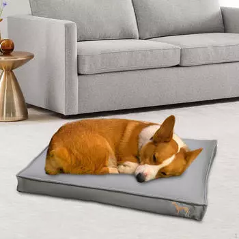 Водонепроницаемый ящик для кровати для собак, спальный коврик для домашних животных, питомник для средних, маленьких и больших собак, кошек S Sliver Gray