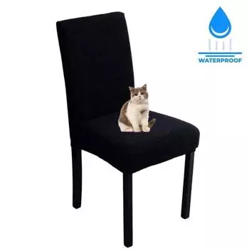 Водонепроницаемый регулируемый чехол на стул 1, 2, 4 упаковки, чехол для стула для столовой, кухни, защитный жаккардовый чехол для сиденья, эластичный спандекс 1pcs