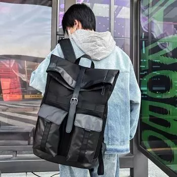 Водонепроницаемый рюкзак большой емкости, мужской школьный рюкзак для деловых поездок, компьютерный рюкзак чёрный