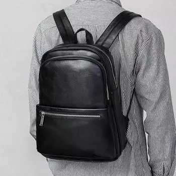 Водонепроницаемый рюкзак большой вместимости для студентов и мужчин, для деловых поездок чёрный