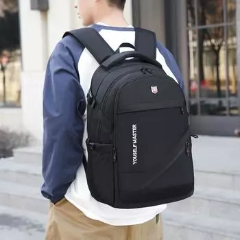 Водонепроницаемый рюкзак для ноутбука для мужчин, рюкзак для путешествий в самолете, женский рюкзак Oxford, мужская школьная сумка, современная Mochila Small Size чёрный