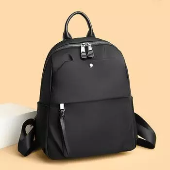 Водонепроницаемый рюкзак для женщин, простой, легкий, для поездок на работу, повседневный, школьный рюкзак чёрный