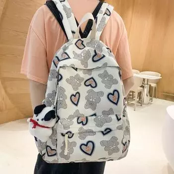Водонепроницаемый рюкзак напечатал унисекс школьную сумку младшей старшей школы для студентов белый