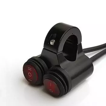 Водонепроницаемый руль мотоцикла с двумя кнопками переключения 12 В, выключатель противотуманных фар, аксессуары для мотоциклов из алюминиевого сплава