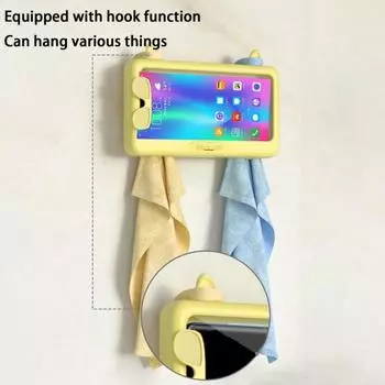 Водонепроницаемый сенсорный экран, противотуманный чехол для телефона для душа, купания, настенный самоклеящийся, с вращением на 360 градусов, противоскользящий уплотнительный чехол для телефона розовый