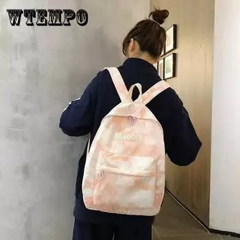 Водонепроницаемый школьный рюкзак для девочек, студенческий рюкзак из ткани Оксфорд, окрашенный в галстук, универсальный рюкзак большой вместимости 29*11*38.5cm