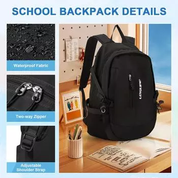 Водонепроницаемый школьный рюкзак для подростков девочек и мальчиков, легкий дорожный школьный рюкзак, водонепроницаемая сумка для книг, рюкзак для ноутбука для женщин и мужчин