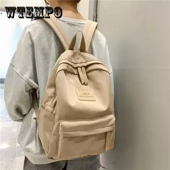 Водонепроницаемый школьный рюкзак, студенческий рюкзак из ткани Оксфорд, рюкзак в консервативном стиле, однотонный универсальный рюкзак 28*10*38cm красный