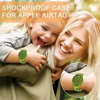 Водонепроницаемый силиконовый браслет на 360 градусов, регулируемый ремешок на запястье, защитный чехол, аксессуары для трекера с защитой от потери для Apple AirTag фиолетовый