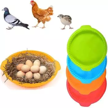 Водонепроницаемый силиконовый коврик для гнезда, предотвращающий разбивание яиц, вкладыши для гнездовых ящиков, принадлежности для птицеводства оранжевый