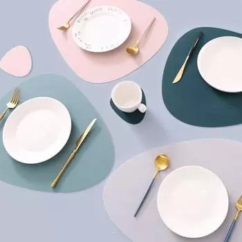 Водонепроницаемый силиконовый коврик для стола, набор теплоизоляционных нескользящих ковриков для посуды, моющаяся подставка под чашку, украшение для дома 2021 Silicone темно-зеленого