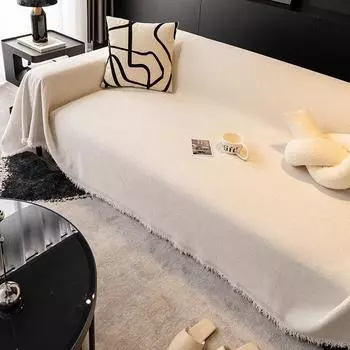 Водонепроницаемый синель кремовый стиль, высококачественный чехол для дивана, ткань для четырех сезонов, универсальное полотенце для дивана, полностью покрытый чехол для дивана 90*90