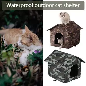 Водонепроницаемый складной уличный домик для кошек, зимний домик для защиты от солнца, палатка для домашних животных S9S2 AS-1pcs