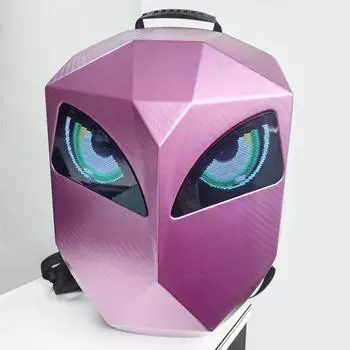 Водонепроницаемый смарт-рюкзак со светодиодной подсветкой: Сумка для велоспорта и спорта унисекс с блестящим поликарбонатным покрытием 20-35L синий