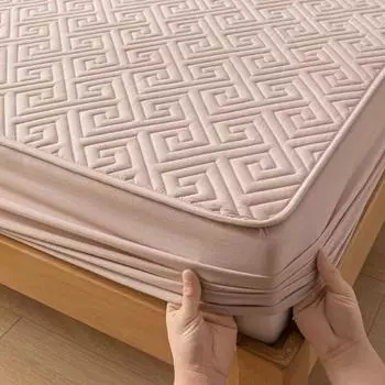 Водонепроницаемый стеганый наматрасник, антибактериальный защитный чехол из необработанного хлопка, наволочка для кровати, индивидуальный чехол на кровать, наволочка в комплект не входит 90x200x30cm