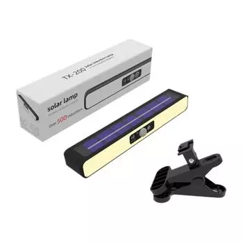 Водонепроницаемый светодиодный солнечный светильник Clip Lamp с автоматическим включением и датчиком движения, многоразовый для прихожей White Light белый