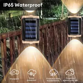 Водонепроницаемый светодиодный солнечный светильник, наружная стена, сад, окружающее освещение, украшение, ночные огни, двор, забор, коридор, солнечный свет