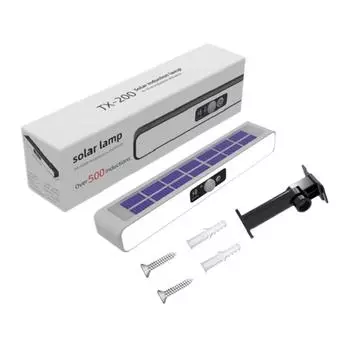 Водонепроницаемый светодиодный солнечный светильник с клипсой, датчик движения для забора, передней двери, гаража White Light белый