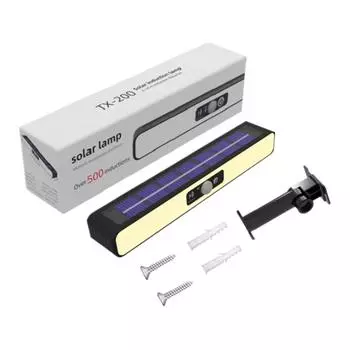 Водонепроницаемый светодиодный солнечный светильник с клипсой, регулируемая подставка, датчик движения для прихожей White Light белый