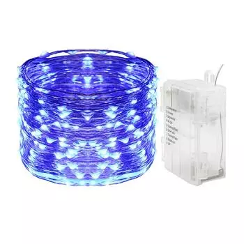 Водонепроницаемый светодиодный светильник для домашнего офиса, декоративный пульт дистанционного управления, таймер, гирлянда, 5 м, 50 светодиодов, белый цвет 5m