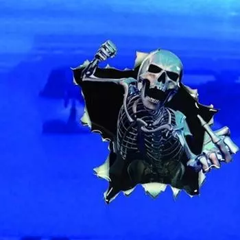 Водонепроницаемый Светоотражающий 3D Страшный Череп Украшение Кузова Автомобиля Наклейка Наклейка