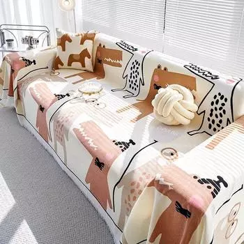 Водонепроницаемый тканевый чехол для дивана, универсальный чехол для дивана с рисунком «Четыре сезона», расширенный чехол для дивана, универсальное нескользящее полотенце для дивана 180*130cm