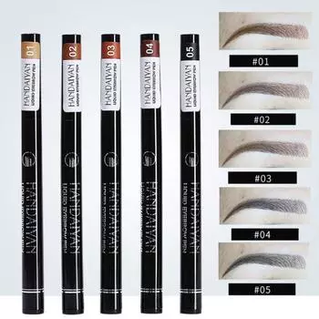 Водонепроницаемый трафарет для макияжа на кончике вилки, долговечный трафарет для бровей 1