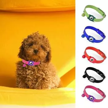 Водонепроницаемый трекер для домашних животных, регулируемый, практичный, защитный чехол для Apple Airtag с шейным кругом для кошки синий