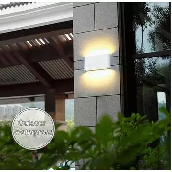 Водонепроницаемый уличный настенный светильник, светодиодные современные осветительные приборы, минималистичный настенный светильник для дома, улицы, спальни, балкона, крыльца, сада, декоративных настенных светильников Warm White (2700-3500K)
