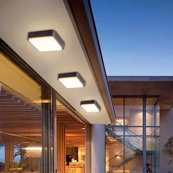 Водонепроницаемый уличный светодиодный светильник 10 Вт для крыльца, черный настенный светильник для сада, двора, коридора, балкона, бра, светильник AC110V 220V Sand black&10W&Warm White белый