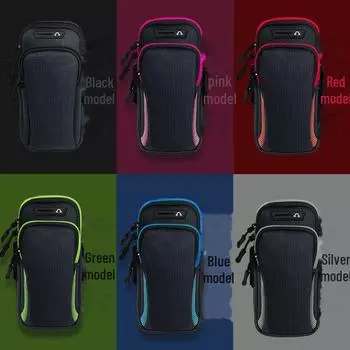 Водонепроницаемый универсальный нарукавник для мобильного телефона для бега — подходит для устройств Apple и Huawei, дизайн унисекс Pure black чёрный