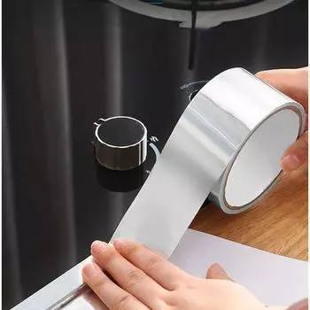 Водонепроницаемый, устойчивый к плесени и маслу шов для кухонной плиты с алюминиевой фольгированной лентой, термостойкая фольгированная лента для герметизации труб 3 * 5M type