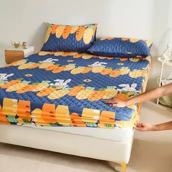 Водонепроницаемый утепленный чехол для матраса с мультяшным кроликом, регулируемый простынь 160x200, настраиваемый размер 90x190x30cm