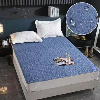Водонепроницаемый утолщенный защитный чехол для матраса, мягкий, дышащий, приятный для кожи, прочный, простыня, чехол для матраса из латекса, можно стирать в стиральной машине 50*70cm небесно-голубой